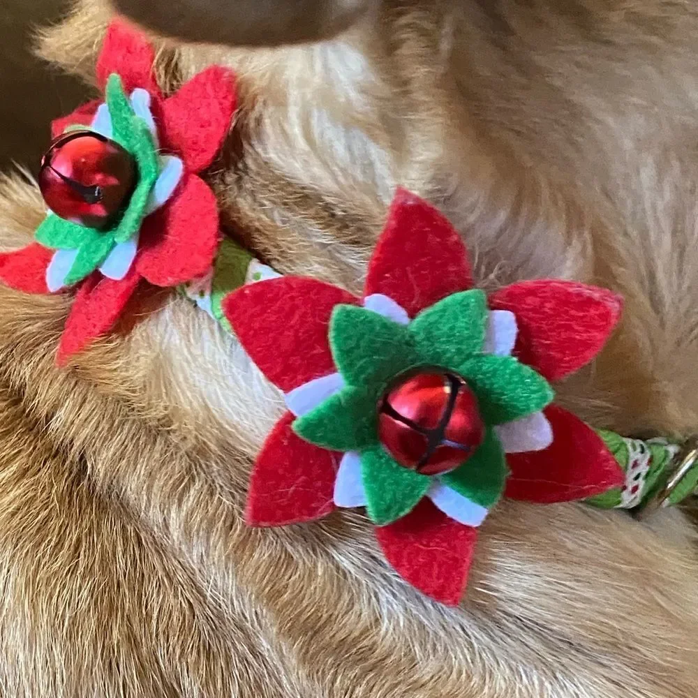 Fancy Christmas Poinsettia Collar